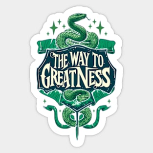 The Way to Greatness - Serpent - Shield - Fantasy Sticker